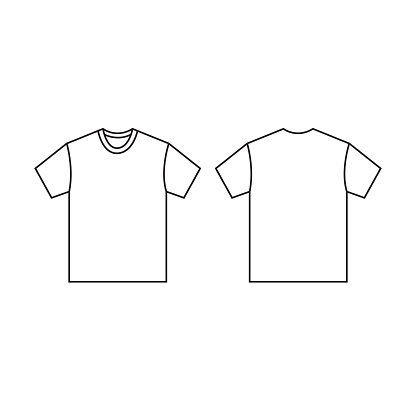 Blank Tshirt Template Vector Stock Illustration - Download Image Now ...