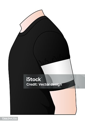 istock Blank White Armband Captain Template, Vector File. 1366344256