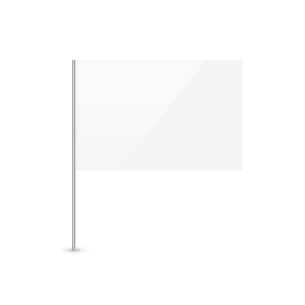 空白の白いフラグ - 白旗点のイラスト素材／クリップアート素材／マンガ素材／アイコン素材