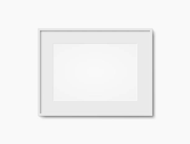 Blank white photo frame Blank white photo frame picture frame stock illustrations