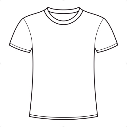 Blank White Tshirt Template Stock Illustration - Download Image Now ...
