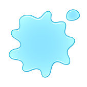 Vector realistic opaque splash slime with transparent shadow on white background