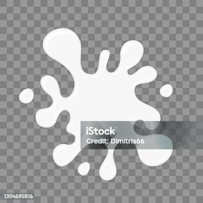 istock Blob white splash on checked background. 1304695816