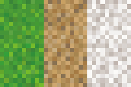 Blocks of 3 colors for games or animations