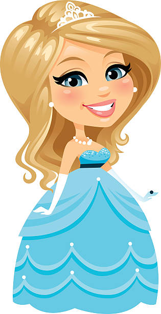 Blond Princess A beautiful blond princess. heyheydesigns stock illustrations