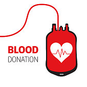Vector of Blood Donation concept background. EPS Ai 10 file format.