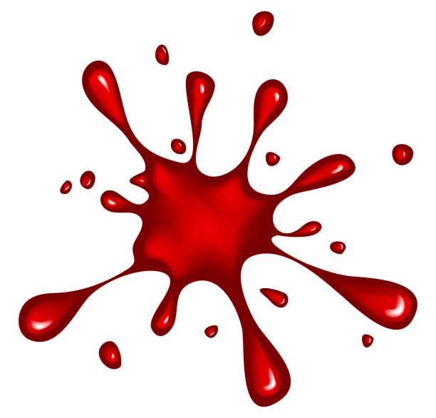 чернила крови капли, пятно, всплеск вектор символ значок дизайн. - blood sp...