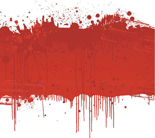 Blood Splatter background Vibrant red blood splatter background. murder stock illustrations
