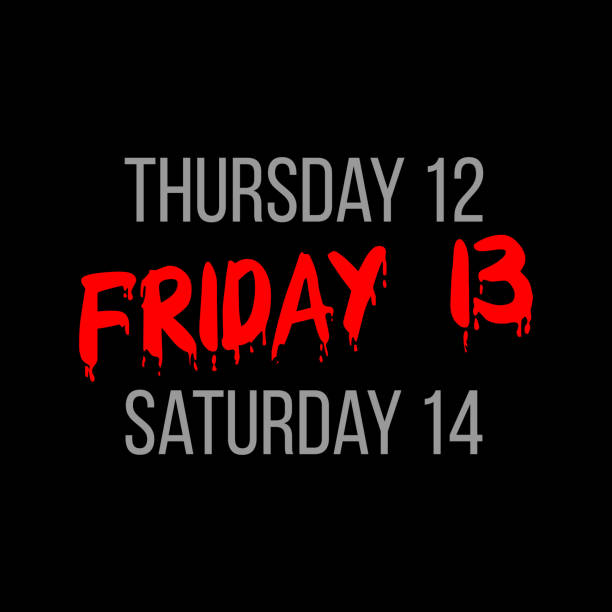 bloody text friday 13 between thursday 12 and saturday 14 bloody text friday 13 between thursday 12 and saturday 14 friday the 13th stock illustrations