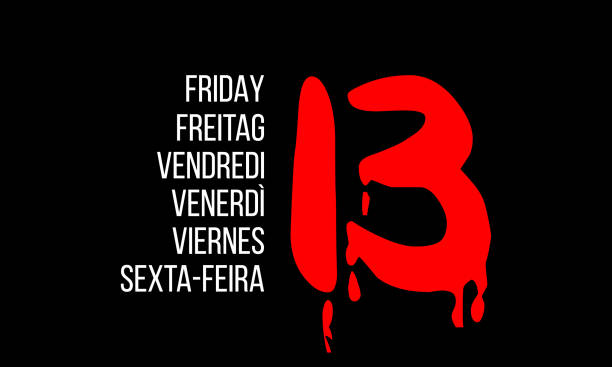 13 bloody text with different languages friday day 13 bloody text with different languages friday day friday the 13th stock illustrations