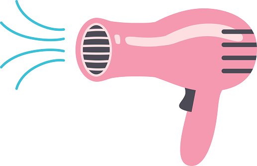 Roze Droogkap Blaast Stockvectorkunst en meer beelden van Haardroger