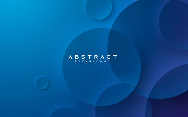 stockillustraties, clipart, cartoons en iconen met blue abstract background elegant circle shape - funky abstract background