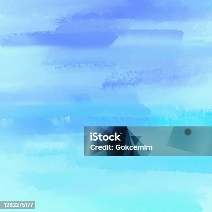 istock Blue Abstract Wall Texture with Color Brush Strokes. Abstract Watercolor Brush Strokes Background. Grunge, Sketch, Graffiti, Paint, Watercolor, Sketch. Grunge Vector Background. 1282275177