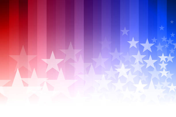 blue and red star background - july 4 stock illustrations