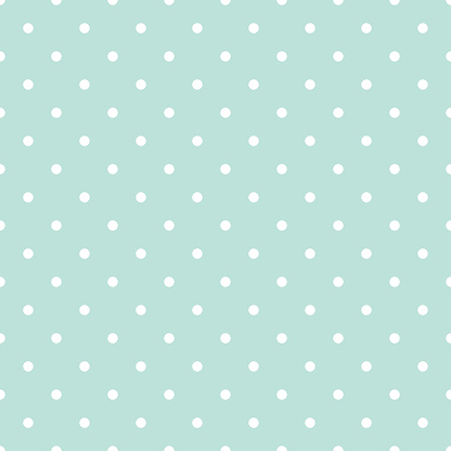 Blue and white polka dot baby seamless vector pattern