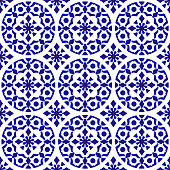porcelain China pattern, Chinese ceramic background, blue and white pottery backdrop modern design, Chinaware, indigo seamless wallpaper decor vector illustration