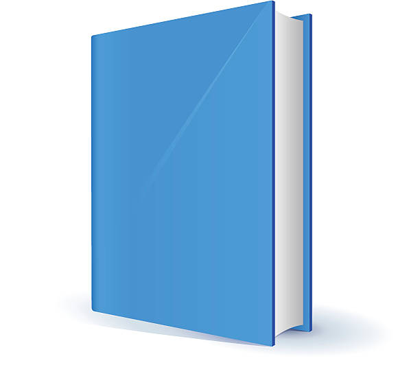 Blue book vector art illustration