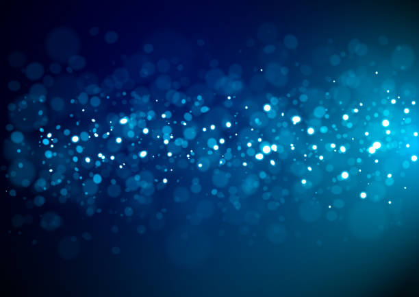 ブルークリスマスキラキラ - 青　光点のイラスト素材／クリップアート素材／マンガ素材／アイコン素材