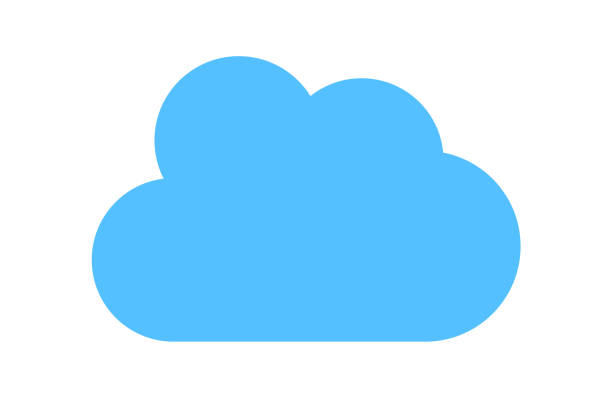 Blue cloud icon Blue cloud icon blue clipart stock illustrations