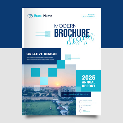 Blue Flyer design. Cover Background Design. Corporate Template for Business Annual Report
