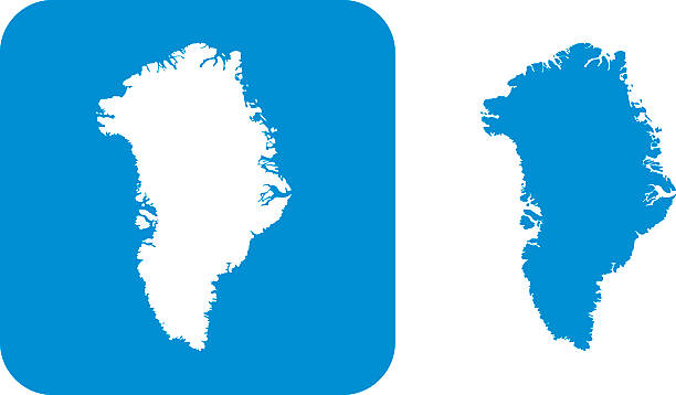 Blue Greenland Icons Vector illustration of two blue Greenland icons. greenland stock illustrations