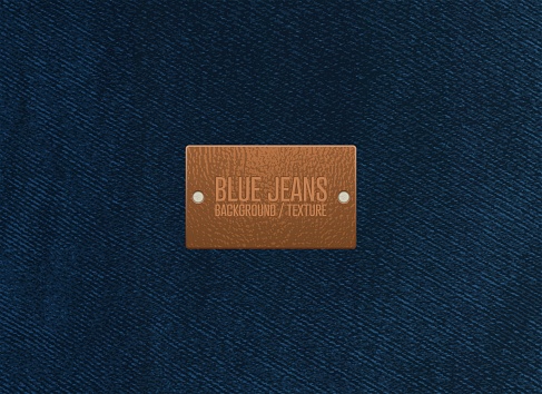 Blue jeans texture background. Vector illustration.
