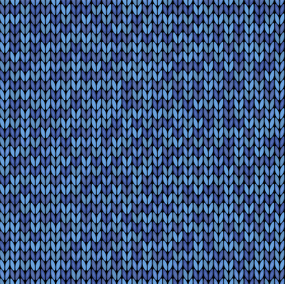 Blue knitted seamless background pattern