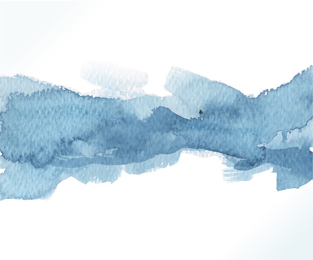 blue thick brush stroke banner copy space design element