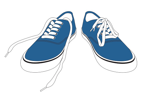 Blue Pair of Shoes