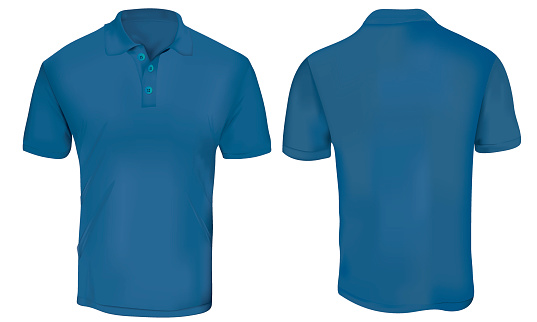 Blue Polo Shirt Template Stock Illustration - Download Image Now - iStock