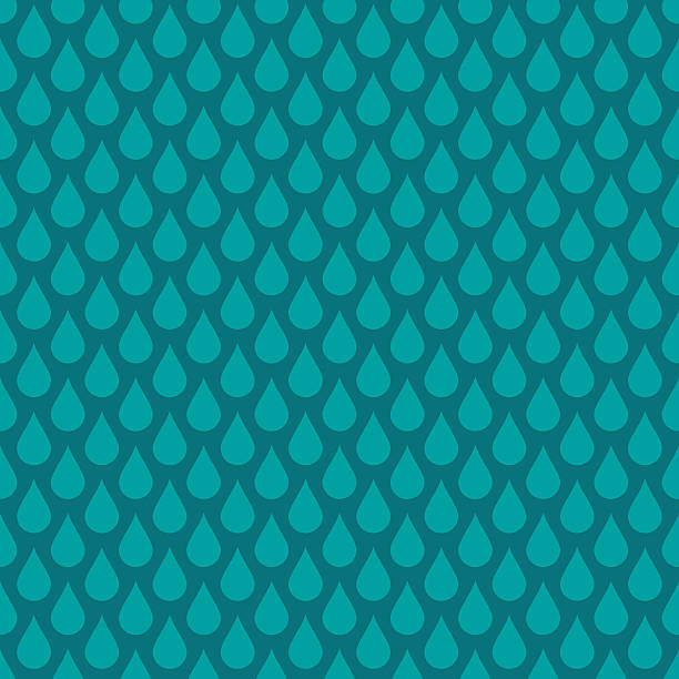 blue rain drops seamless pattern of blue rain drops on blue background teardrop stock illustrations