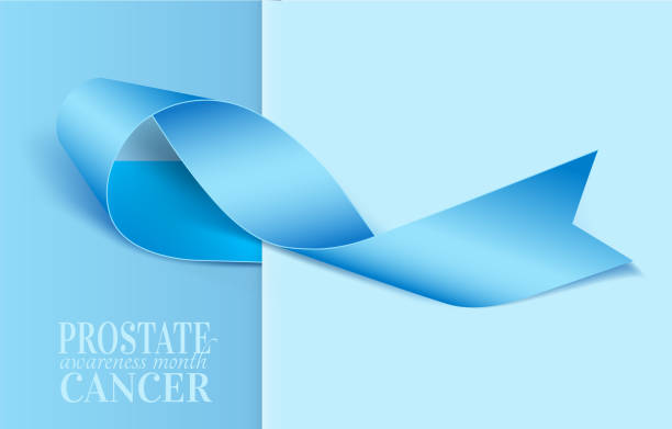 Blue Ribbon World Prostate Cancer Awareness Ribbon.Blue Ribbon. Vector illustration. november stock illustrations