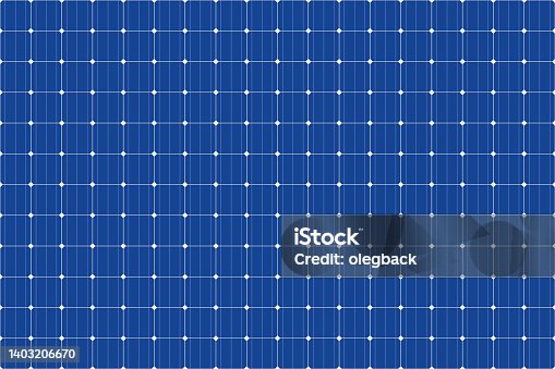 istock Blue solar panel seamless texture, abstract system collector from poly crystalline square cells 1403206670