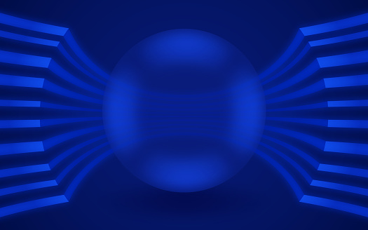 Blue Sphere Abstract Background Lines