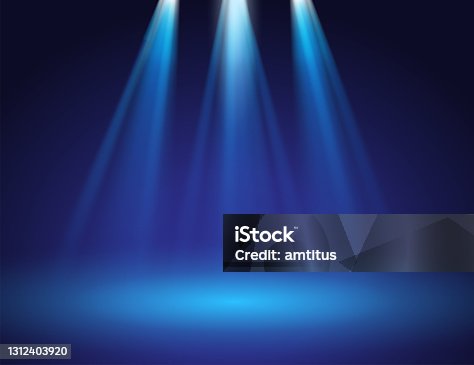 istock blue stage spotlights 1312403920