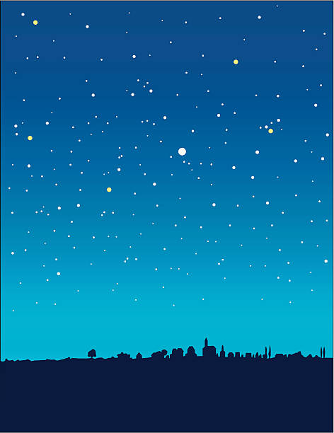blue starry night vertical A vector illustration of a starry night. sleeping backgrounds stock illustrations