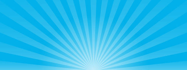 ilustraciones, imágenes clip art, dibujos animados e iconos de stock de fondo azul del rayo del sol. vector eps10 - blue sky