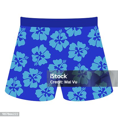 istock Blue Swim Shorts 987866222