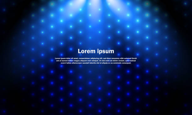 Blue vector spotlight, light effect on black background.stock illustration vector art illustration