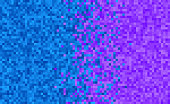 istock Blue vs Purple Abstract Pixel Background 1360698303