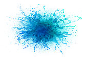 Blue paint splattered vector design background