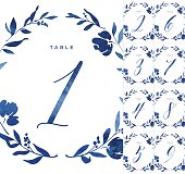 Beautiful blue watercolour table numbers, perfect for your big day or special occasion. Included is a set of nine table numbers, each one surrounded with an elegant floral border. Within the additional eps10 file, the numbers are split onto their own separate artboards, with solid colour versions of the illustrations also included on a separate layer. Within the zip file provided, there is also a high resolution pdf of the full set of print ready table numbers (size A6 with 3mm bleed in CMYK colour space). Alternatively, all of these vector illustrations can easily be coloured to suit your needs and scaled to any size without loss of quality.