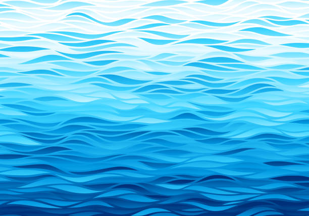 blaue wellen hintergrund - wasseroberfläche stock-grafiken, -clipart, -cartoons und -symbole