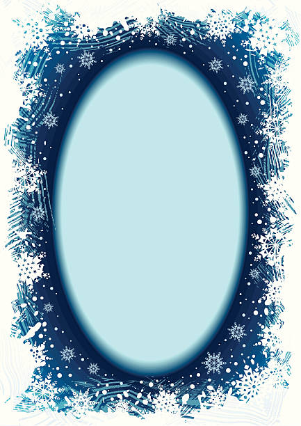 Blue winter background vector art illustration