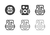 Bluetooth Speaker Icons Multi Series Vector EPS File.