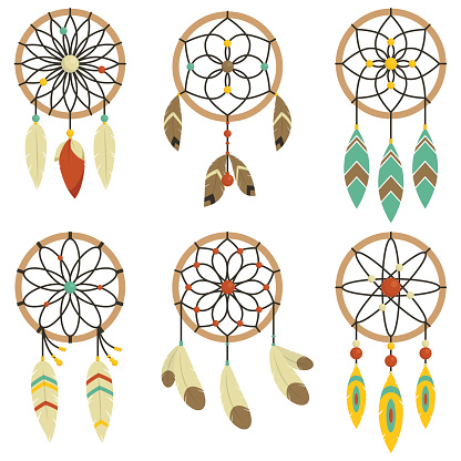 Bohemian Dream Catchers And Hipster Collection