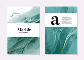 Boho aqua menthe 2020 design, marble liquid flow in turquiose blue green colors, ocean flow design template. Grunge texture design for Banner, invitation, wallpaper, headers, website, print ads.