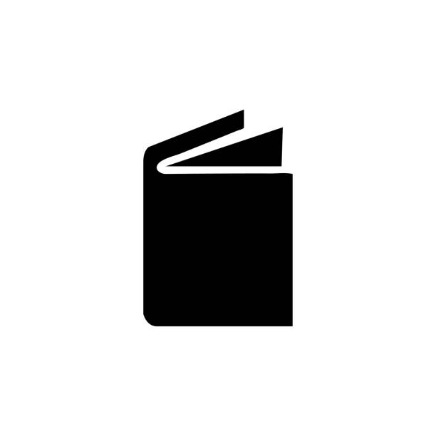 Book icon, logo isolated on white background Book icon, logo isolated on white background book silhouettes stock illustrations