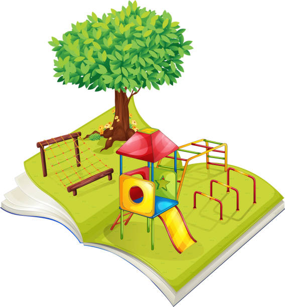 公園の遊び場の本 - ジャングルジム点のイラスト素材／クリップアート素材／マンガ素材／アイコン素材