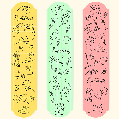 bookmarks in doodle style